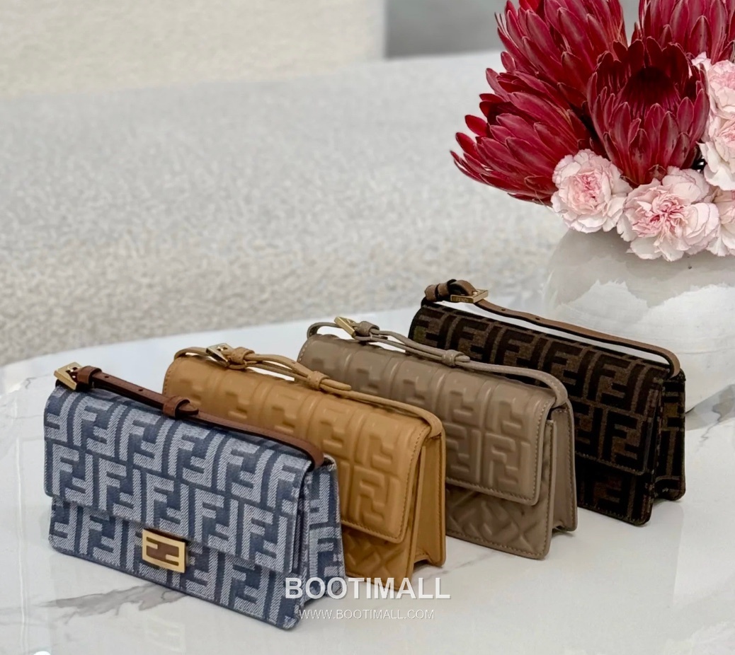 Fendi Baguette FF Denim Chain Wallet 펜디 바게트 FF 데님 체인 월렛 21cm 5