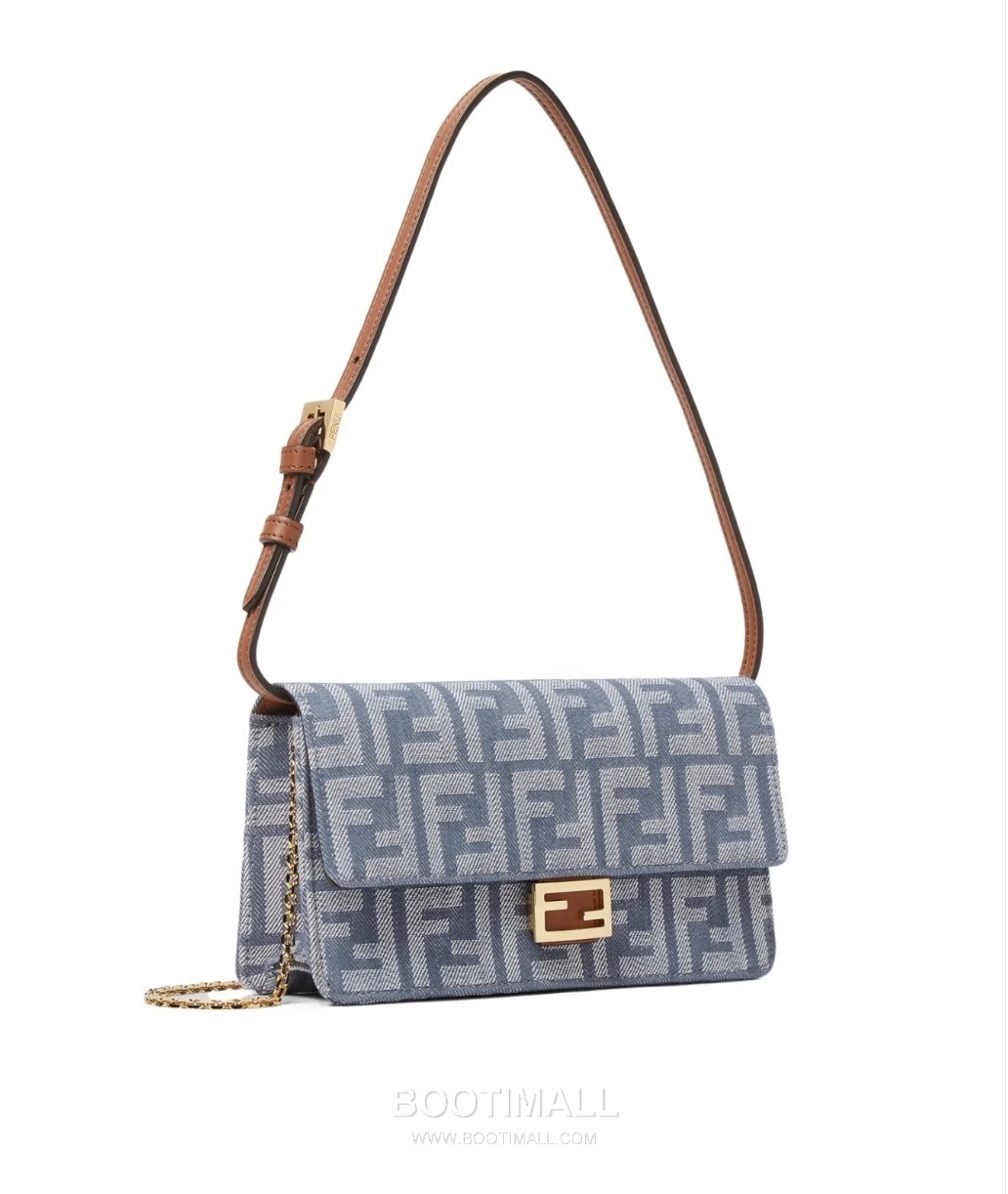 Fendi Baguette FF Denim Chain Wallet 펜디 바게트 FF 데님 체인 월렛 21cm 6