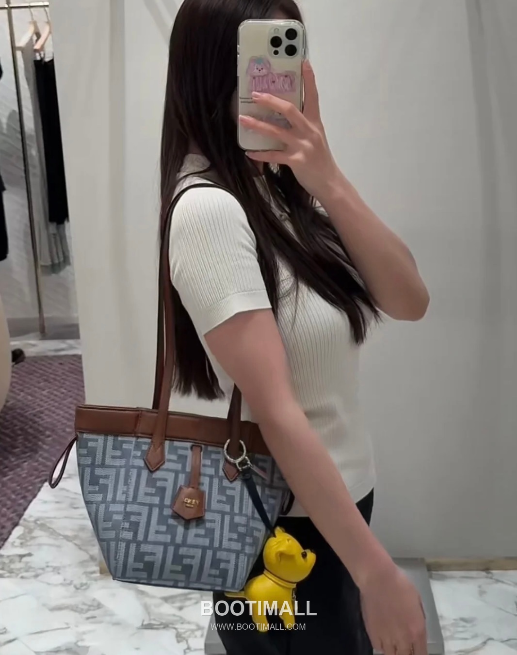 Fendi Origami FF Jacquard Denim Convertible Tote Bag 펜디 오리가미 FF 자카드 데님 컨버터블 토트백 15cm 9