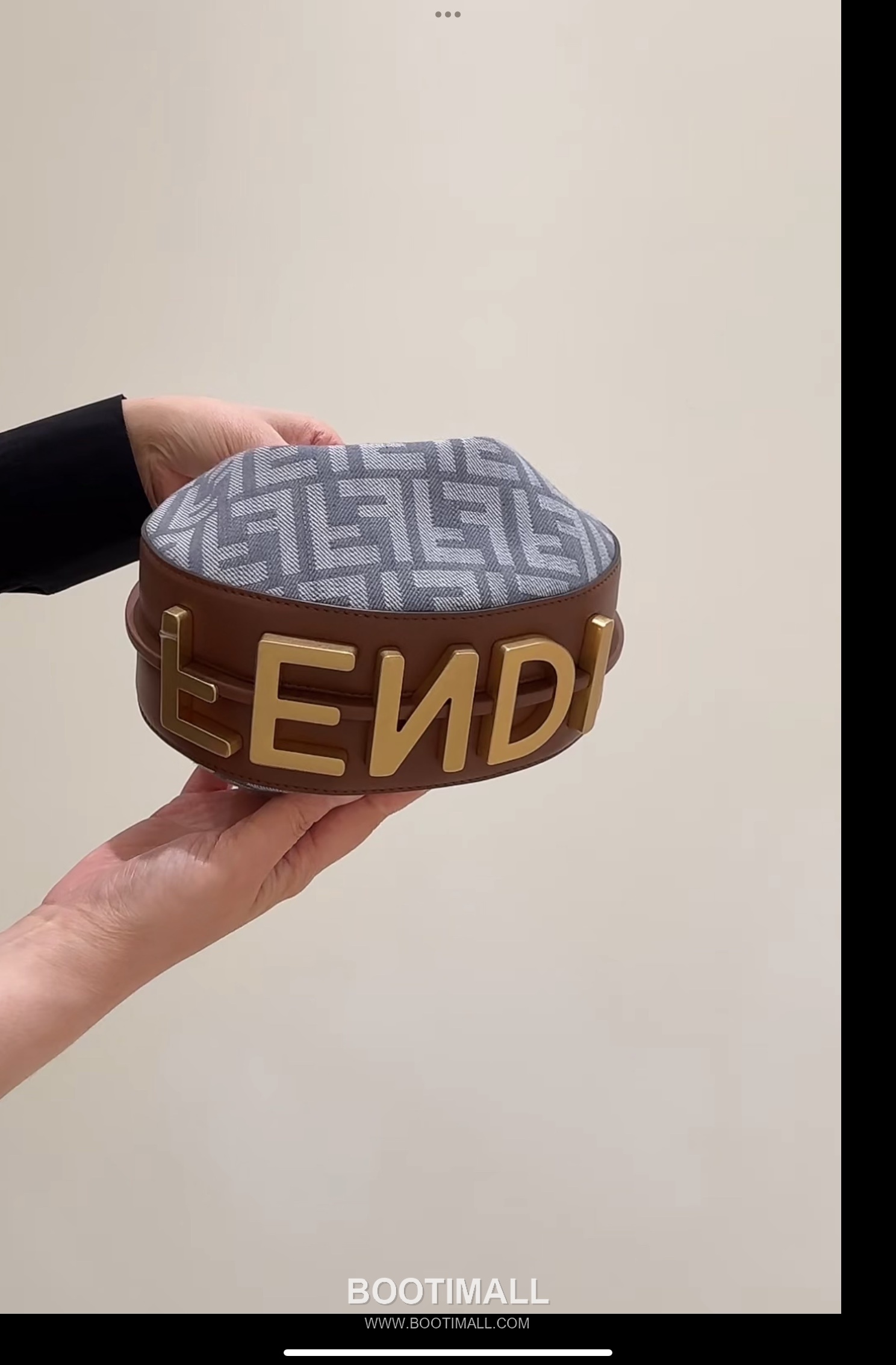 Fendi Fendigraphy Jacquard Logo Crescent Denim Blue Shoulder Bag 펜디 그래피 자카드 로고 크레센트 데님 블루 숄더백 20cm 7