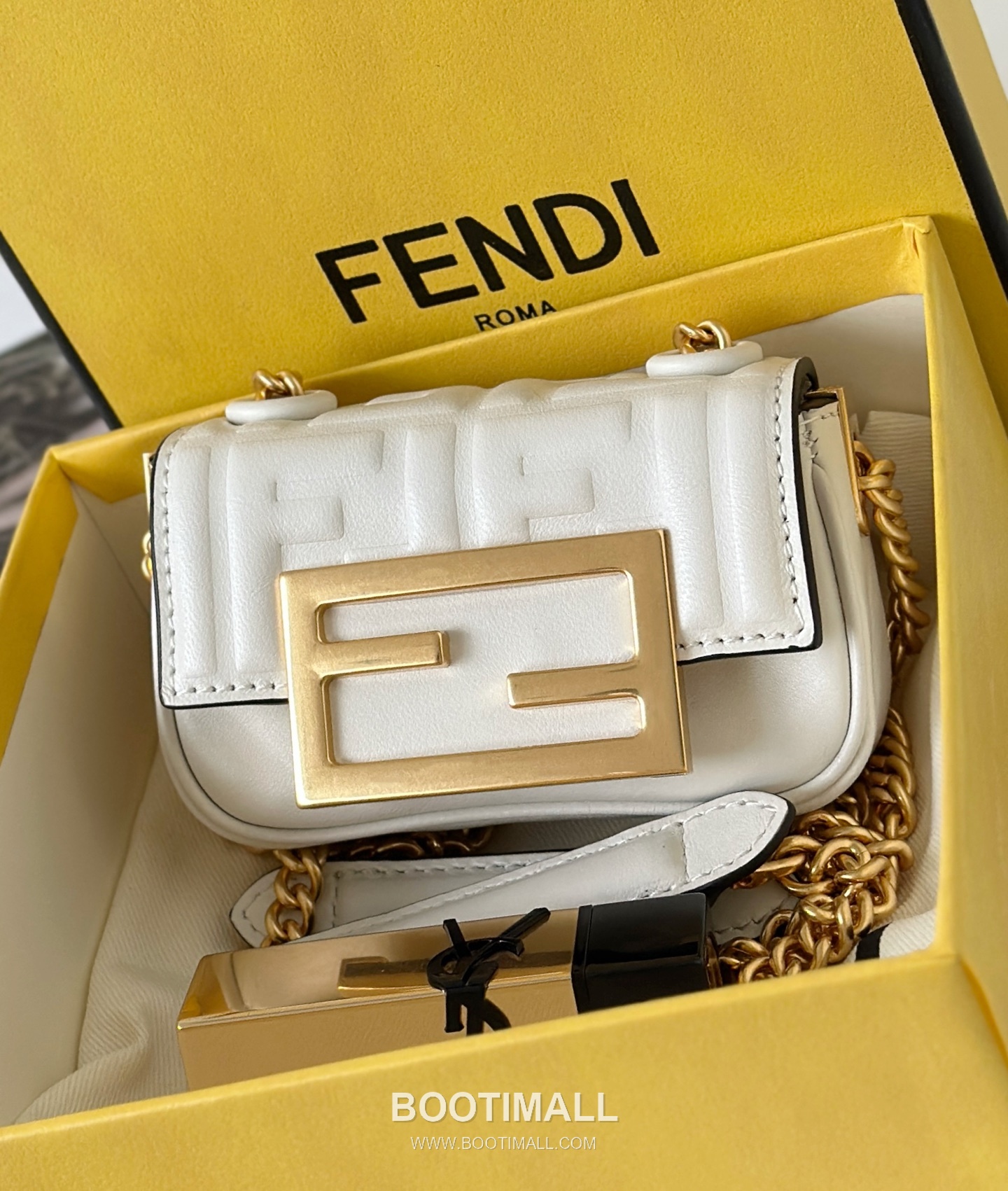Fendi Nano Baguette Lambskin Crossbody Bag 펜디 나노 바게트 램스킨 크로스백 11cm 5