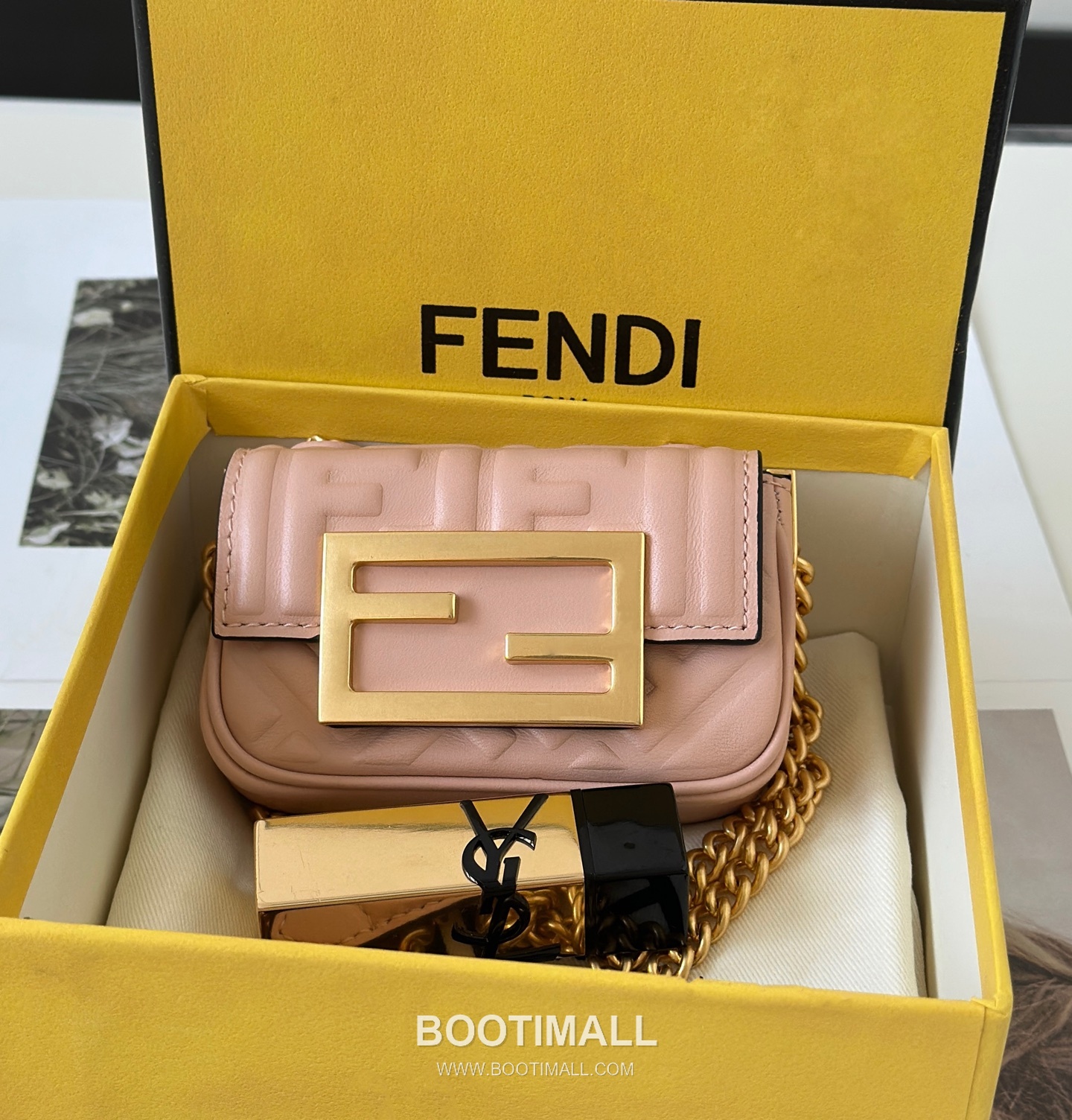 Fendi Nano Baguette Lambskin Crossbody Bag 펜디 나노 바게트 램스킨 크로스백 11cm 5