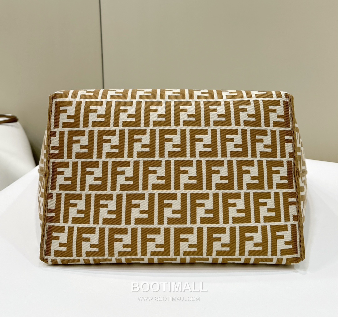 Fendi Roll Pequin FF Reversible Canvas Beige Tote Bag 펜디 롤 페퀸 FF 리버서블 캔버스 베이지 토트백 33cm 12