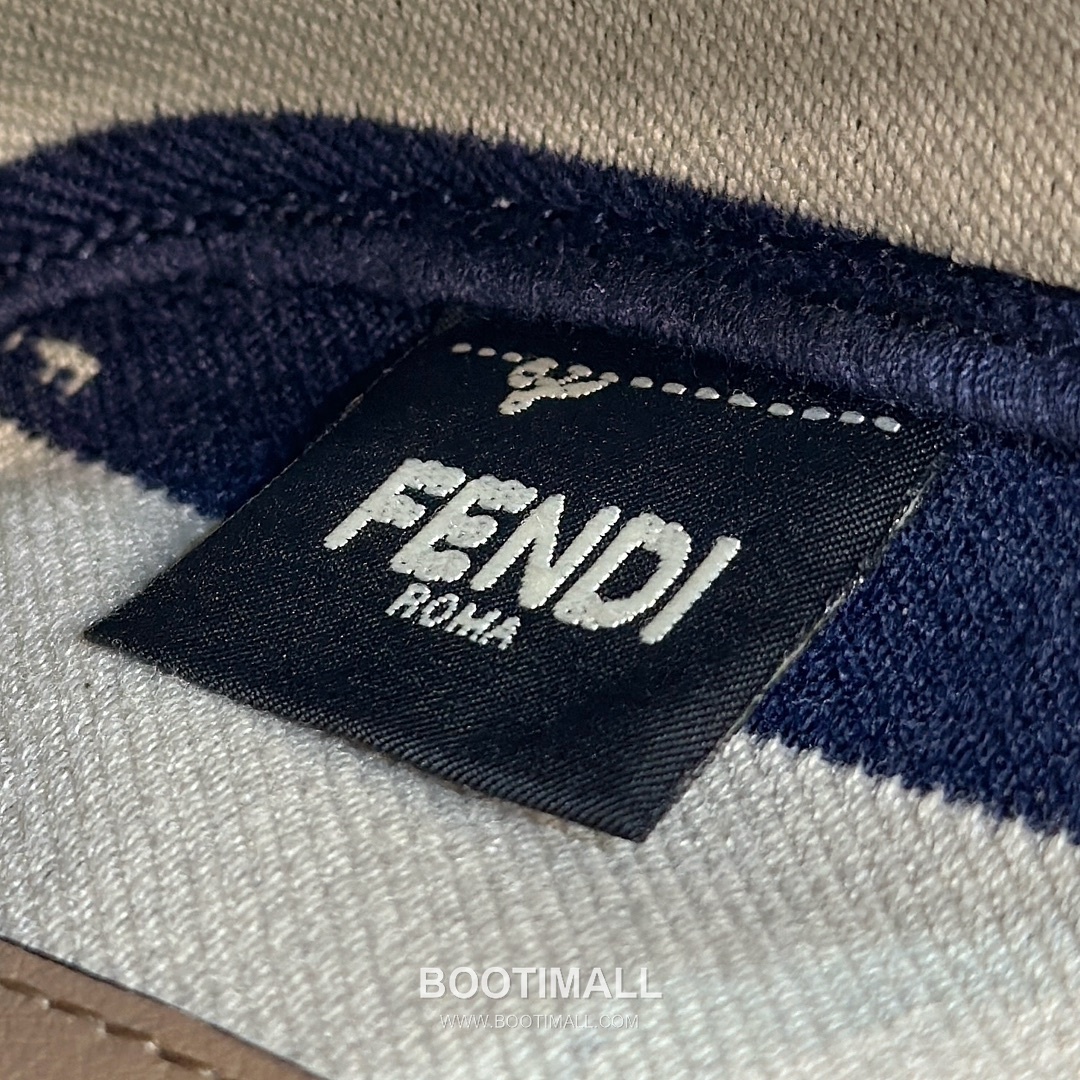 Fendi Baguette FF Logo Pequin Canvas Brown Chain Flap Bag 펜디 바게트 FF 로고 페퀸 캔버스 브라운 체인 플랩백 20cm 10