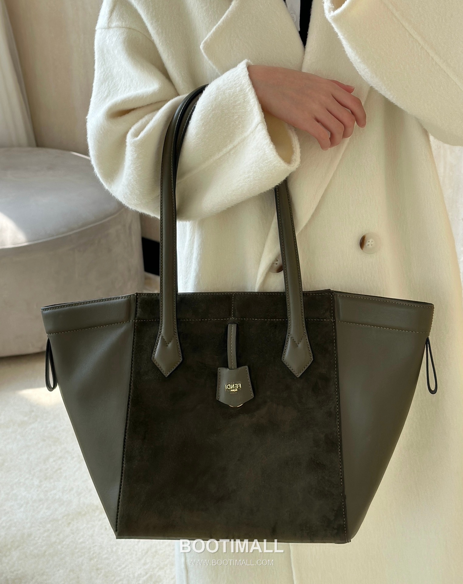 Fendi Origami Foldable Suede Calfskin Convertible Bag 펜디 오리가미 폴더블 스웨이드 카프스킨 컨버터블백 27cm 5