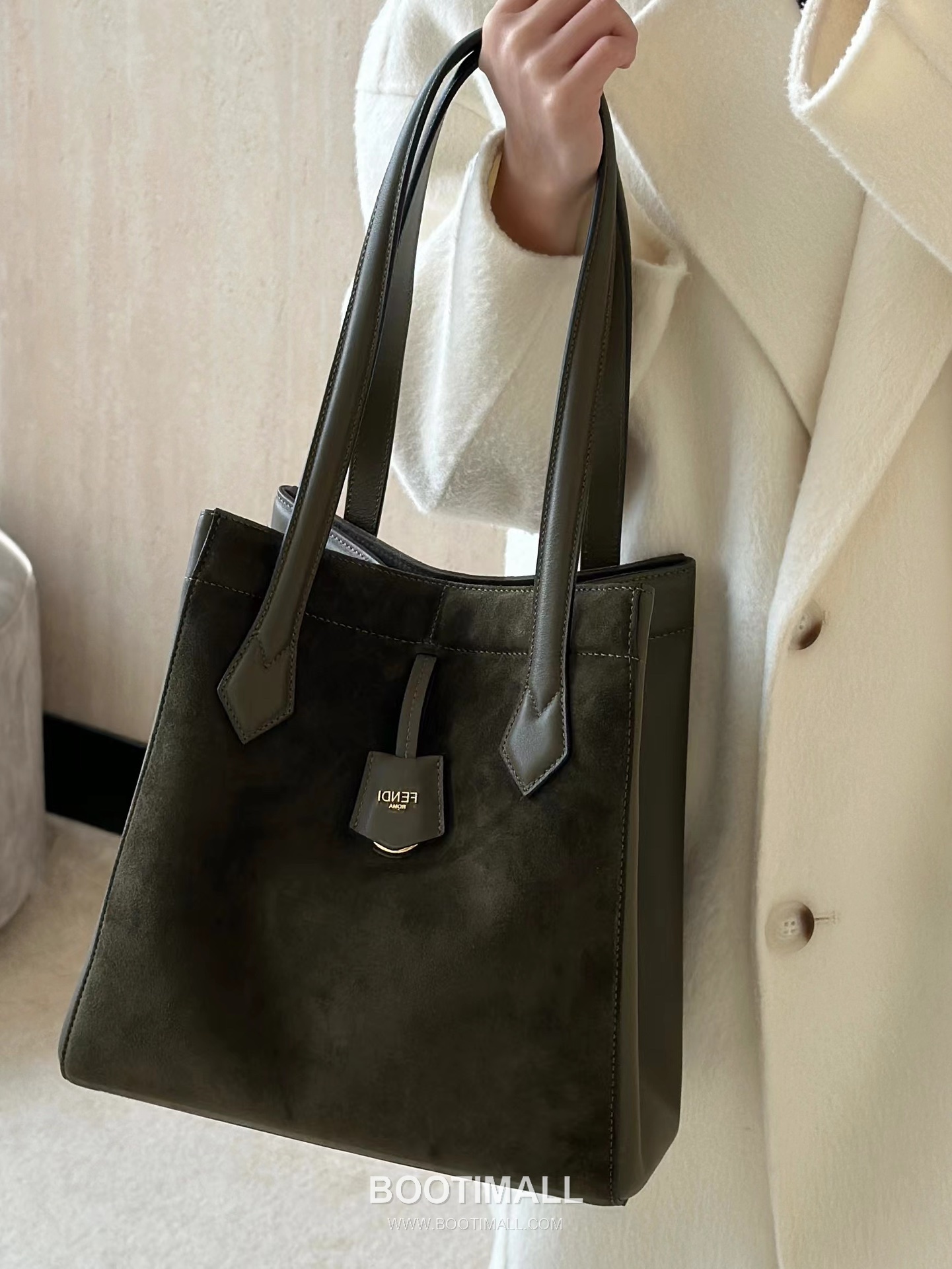 Fendi Origami Foldable Suede Calfskin Convertible Bag 펜디 오리가미 폴더블 스웨이드 카프스킨 컨버터블백 27cm 6