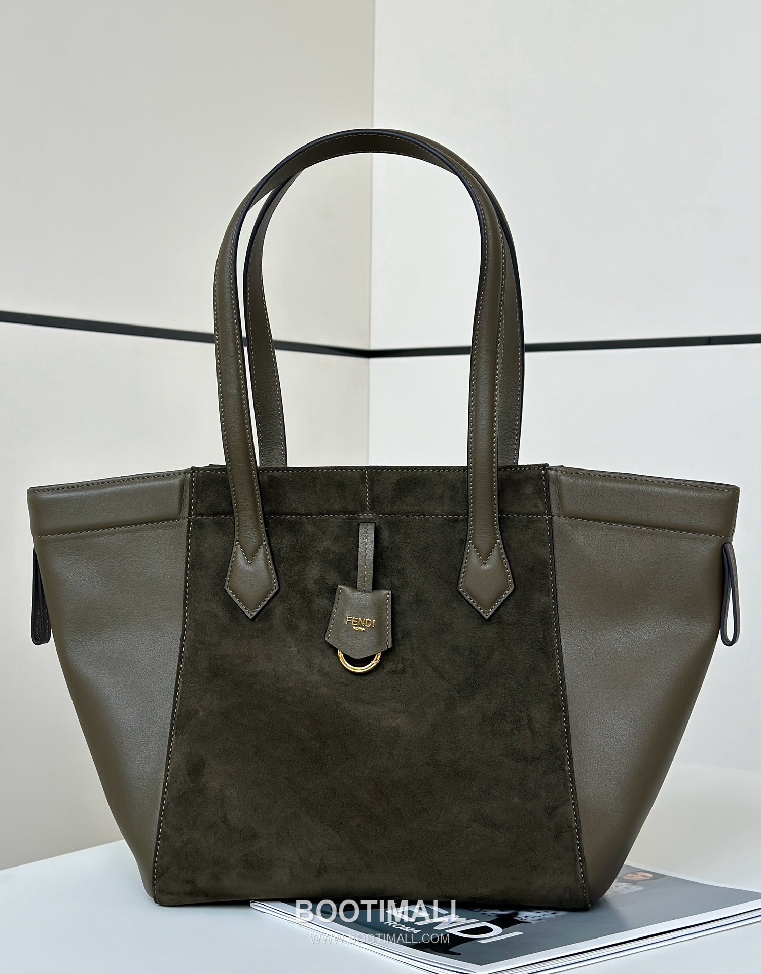 Fendi Origami Foldable Suede Calfskin Convertible Bag 펜디 오리가미 폴더블 스웨이드 카프스킨 컨버터블백 27cm 8