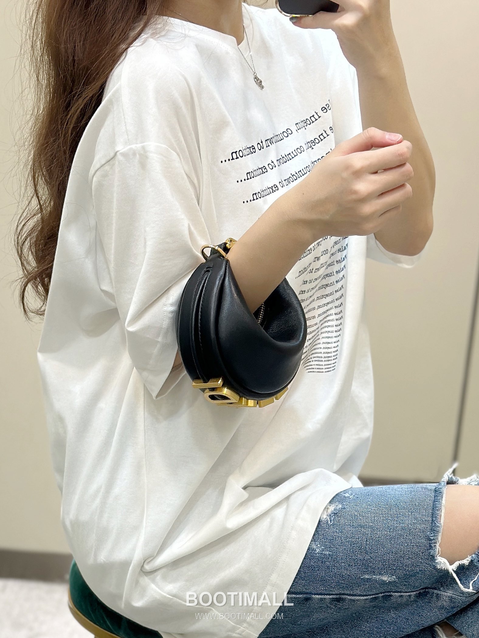 Fendi Fendigraphy Mini Cowhide Beige Shoulder Bag 펜디 그래피 미니 소가죽 베이지 숄더백 16.5cm 2