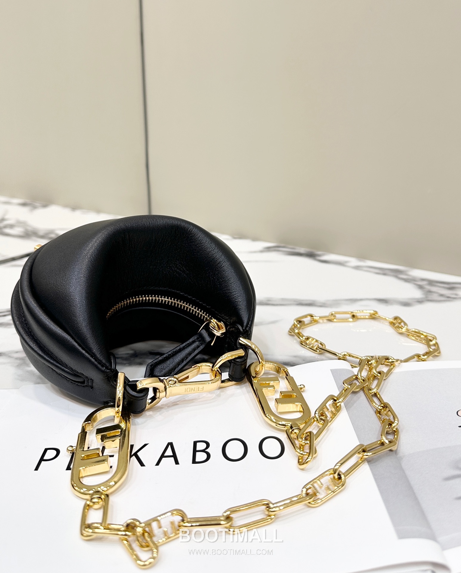 Fendi Fendigraphy Mini Cowhide Beige Shoulder Bag 펜디 그래피 미니 소가죽 베이지 숄더백 16.5cm 10