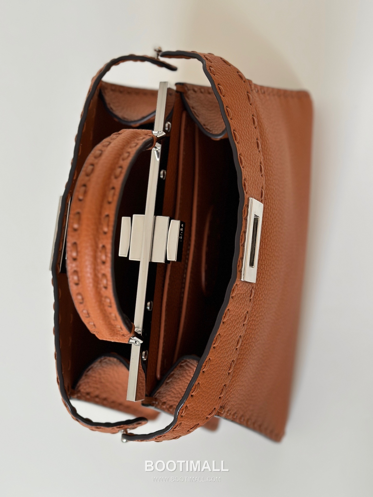 Fendi Peekaboo Small Calfskin Brown Top Handle Bag 펜디 피카부 스몰 80133 카프스킨 브라운 탑핸들백 27cm 14