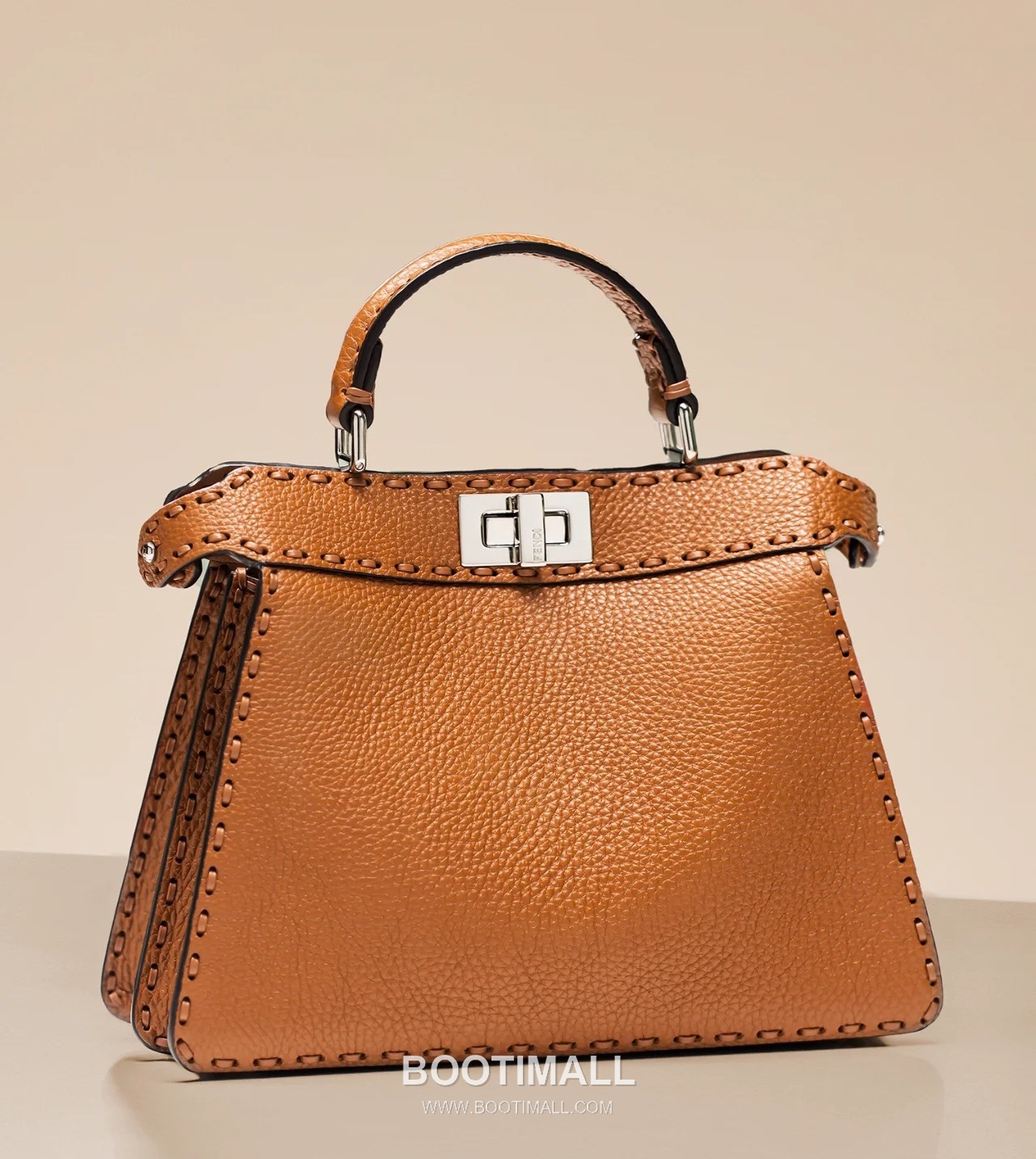 Fendi Peekaboo Small Calfskin Brown Top Handle Bag 펜디 피카부 스몰 80133 카프스킨 브라운 탑핸들백 27cm 17