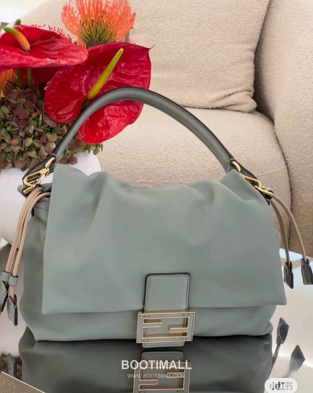 Fendi Mamma Baguette Large Lambskin Green Shoulder Bag 펜디 맘마 바게트 라지 램스킨 그린 숄더백 32cm 24
