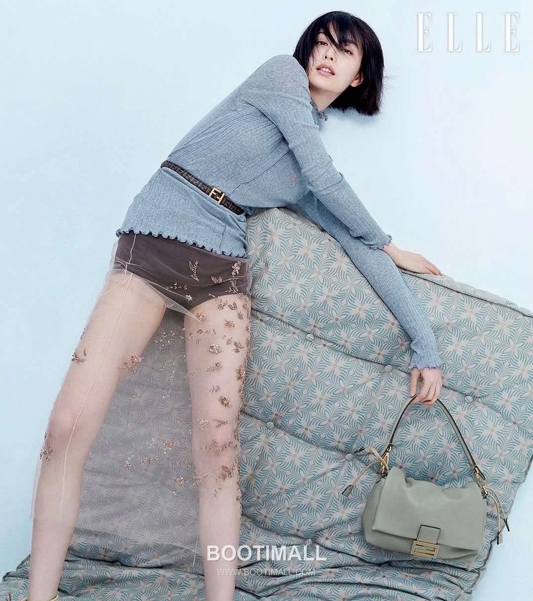 Fendi Mamma Baguette Large Lambskin Green Shoulder Bag 펜디 맘마 바게트 라지 램스킨 그린 숄더백 32cm 28