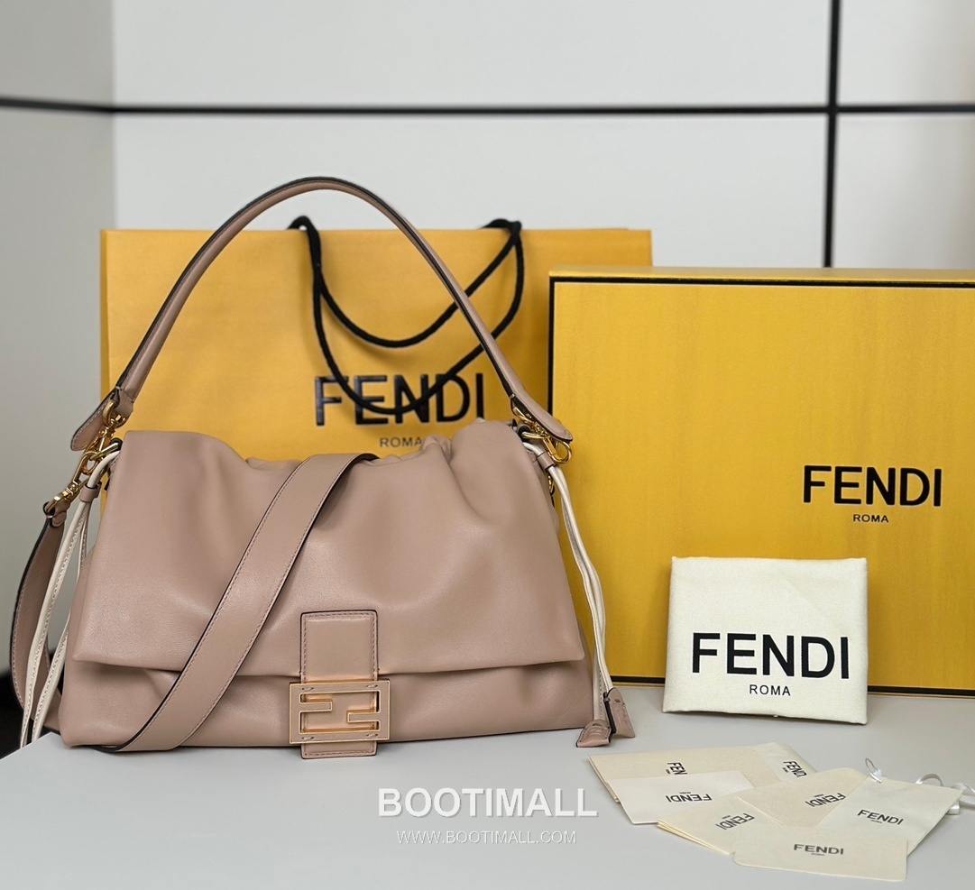 Fendi Mamma Baguette Large Lambskin Green Shoulder Bag 펜디 맘마 바게트 라지 램스킨 그린 숄더백 32cm 1