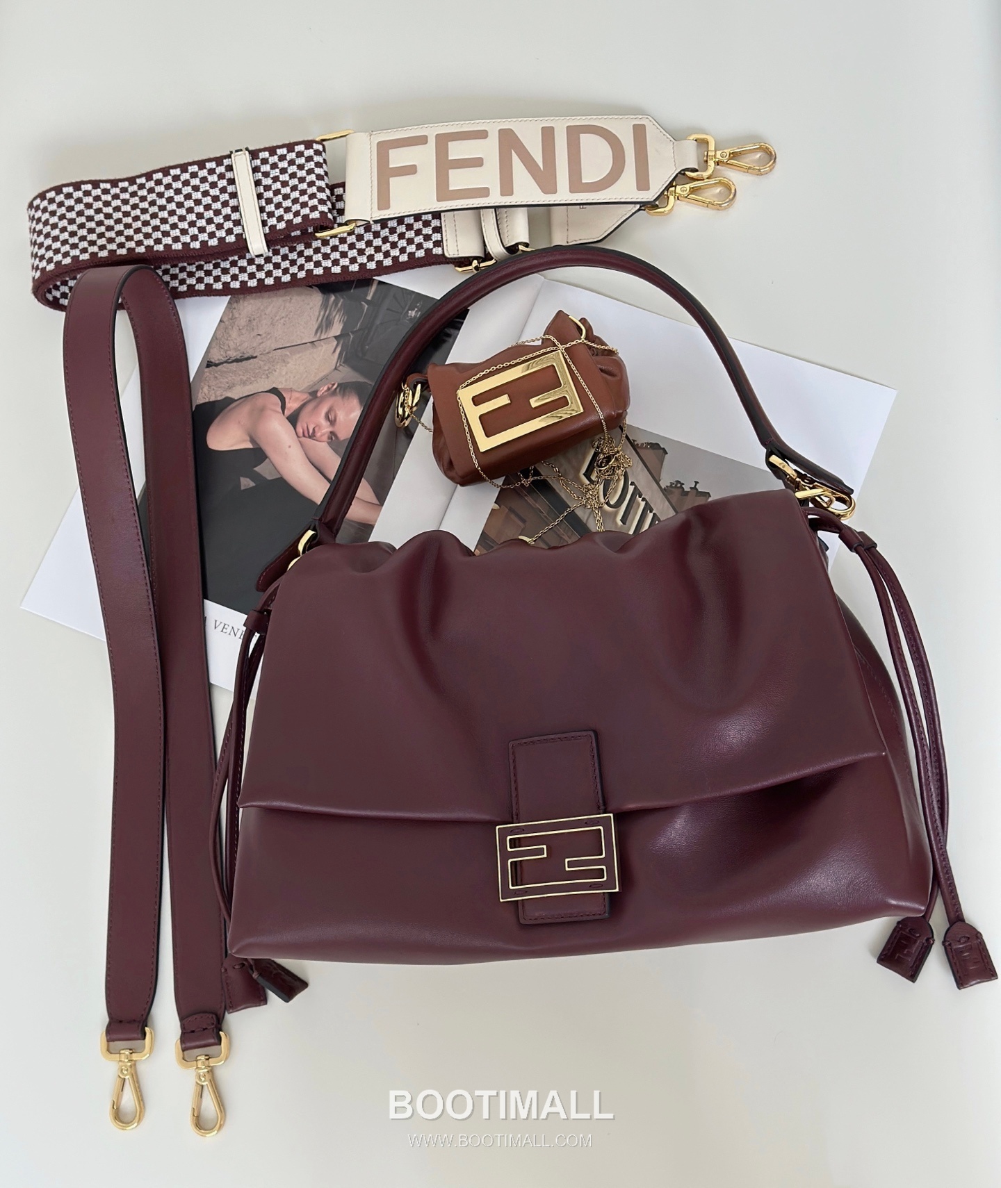 Fendi Mamma Baguette Large Lambskin Shoulder Bag 펜디 맘마 바게트 라지 램스킨 숄더백 32cm 5
