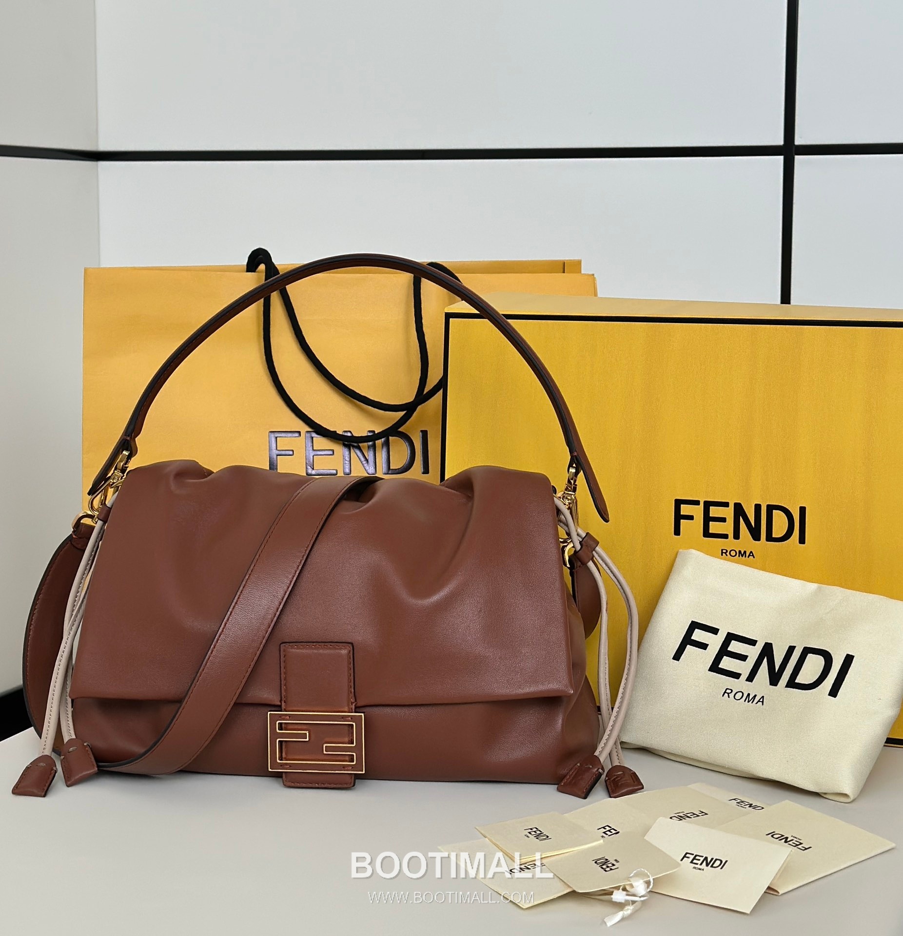 Fendi Mamma Baguette Large Lambskin Green Shoulder Bag 펜디 맘마 바게트 라지 램스킨 그린 숄더백 32cm 5