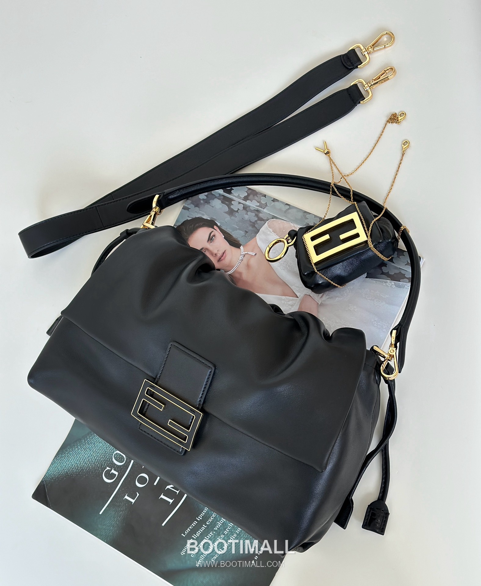 Fendi Mamma Baguette Large Lambskin Green Shoulder Bag 펜디 맘마 바게트 라지 램스킨 그린 숄더백 32cm 4