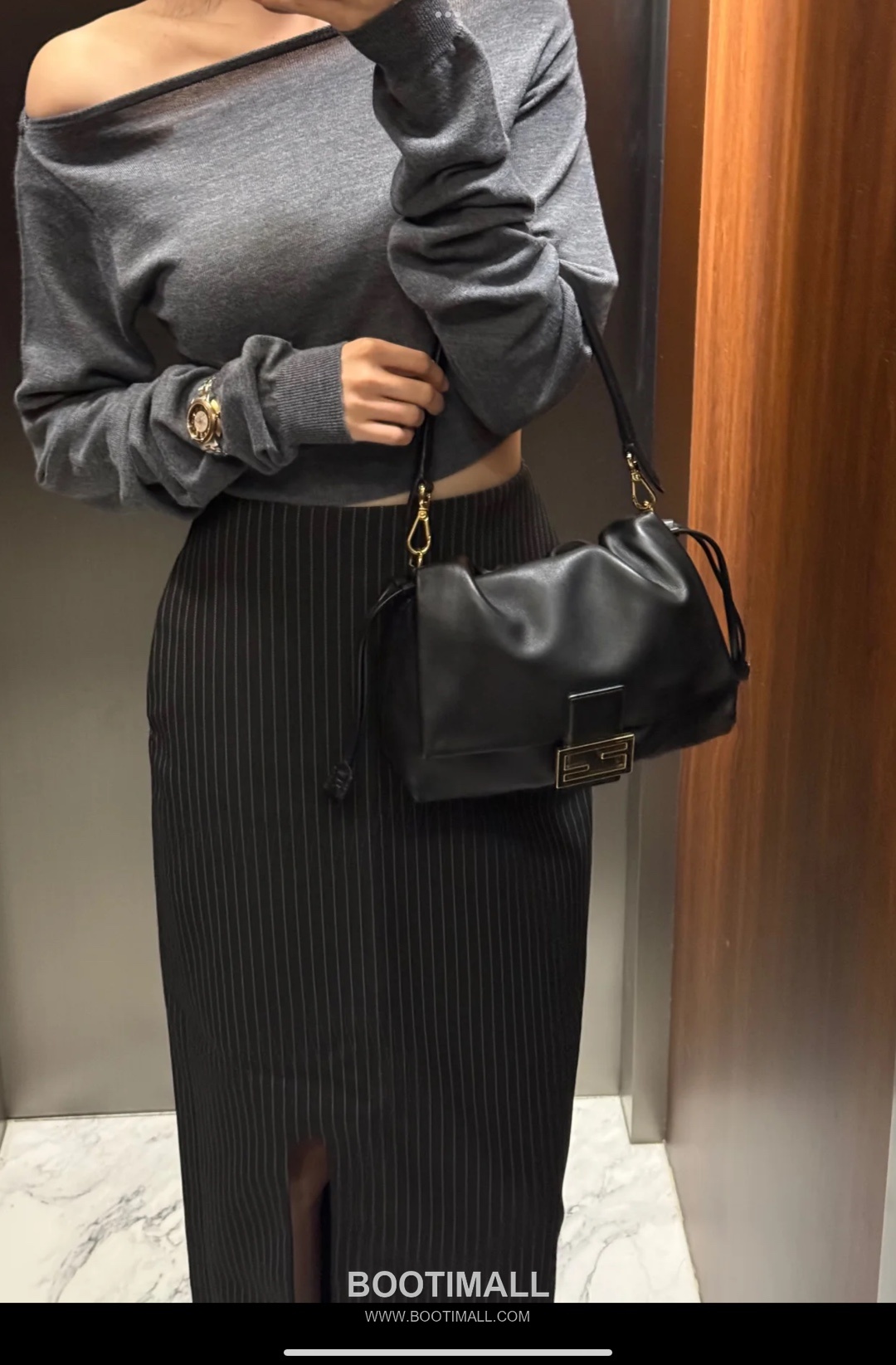 Fendi Mamma Baguette Large Lambskin Green Shoulder Bag 펜디 맘마 바게트 라지 램스킨 그린 숄더백 32cm 14