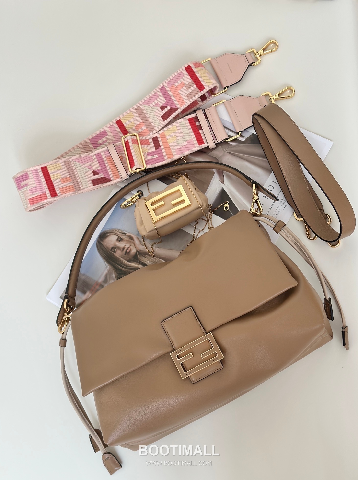 Fendi Mamma Baguette Large Lambskin Green Shoulder Bag 펜디 맘마 바게트 라지 램스킨 그린 숄더백 32cm 5