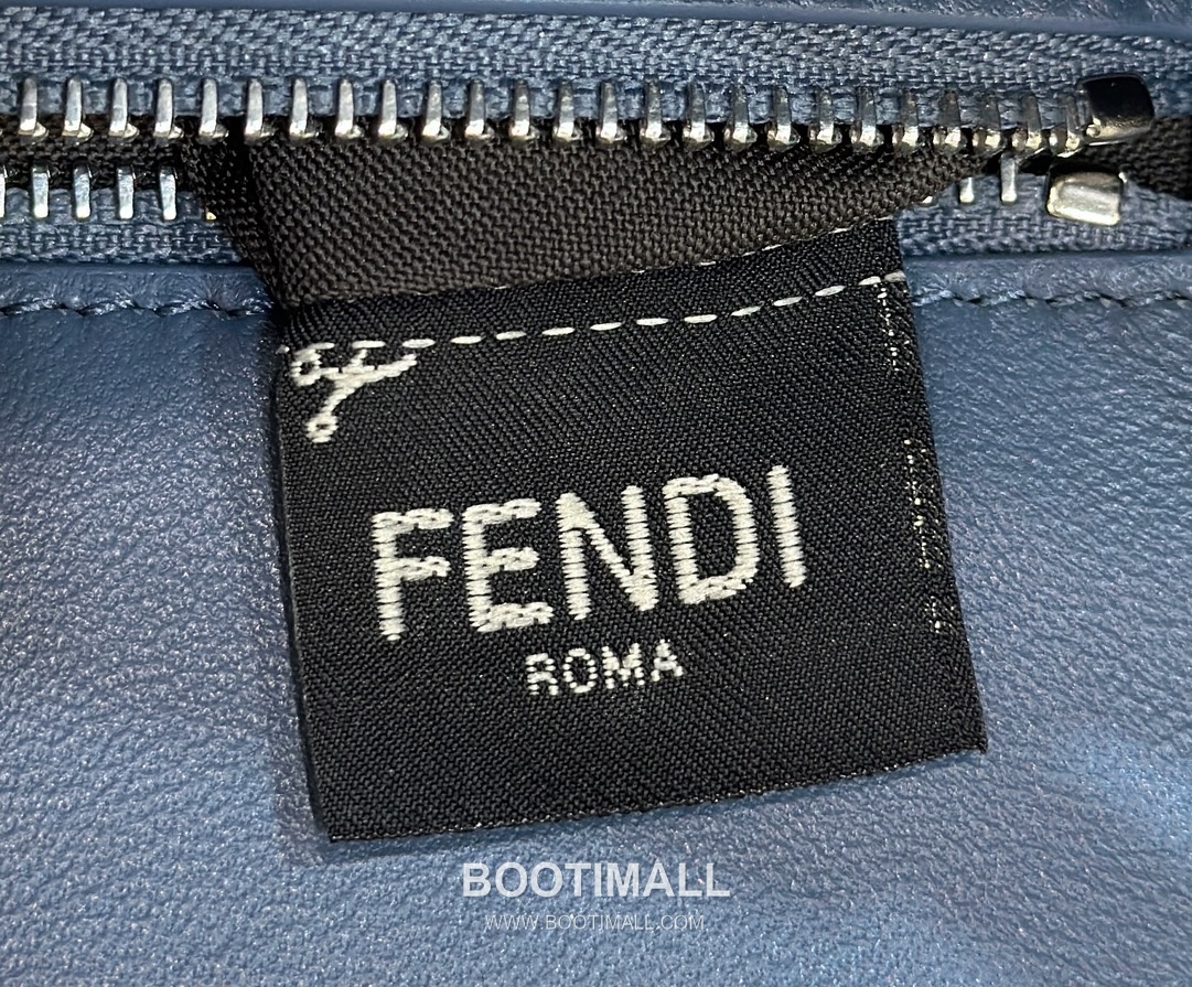 Fendi Iconic Peekaboo Small Woven Calf Leather Blue Top Handle Bag 펜디 아이코닉 피카부 스몰 위븐 카프 레더 블루 탑핸들백 24cm 12