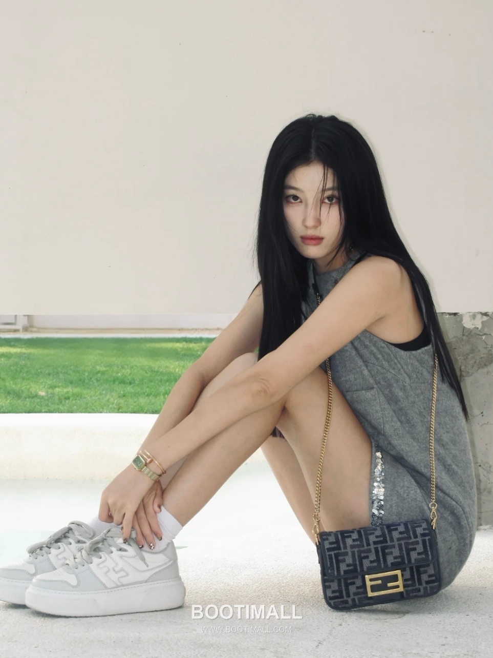 Fendi Baguette FF Gradient Chenille Navy Shoulder Bag 펜디 바게트 FF 그라데이션 셔닐 네이비 숄더백 20cm 9