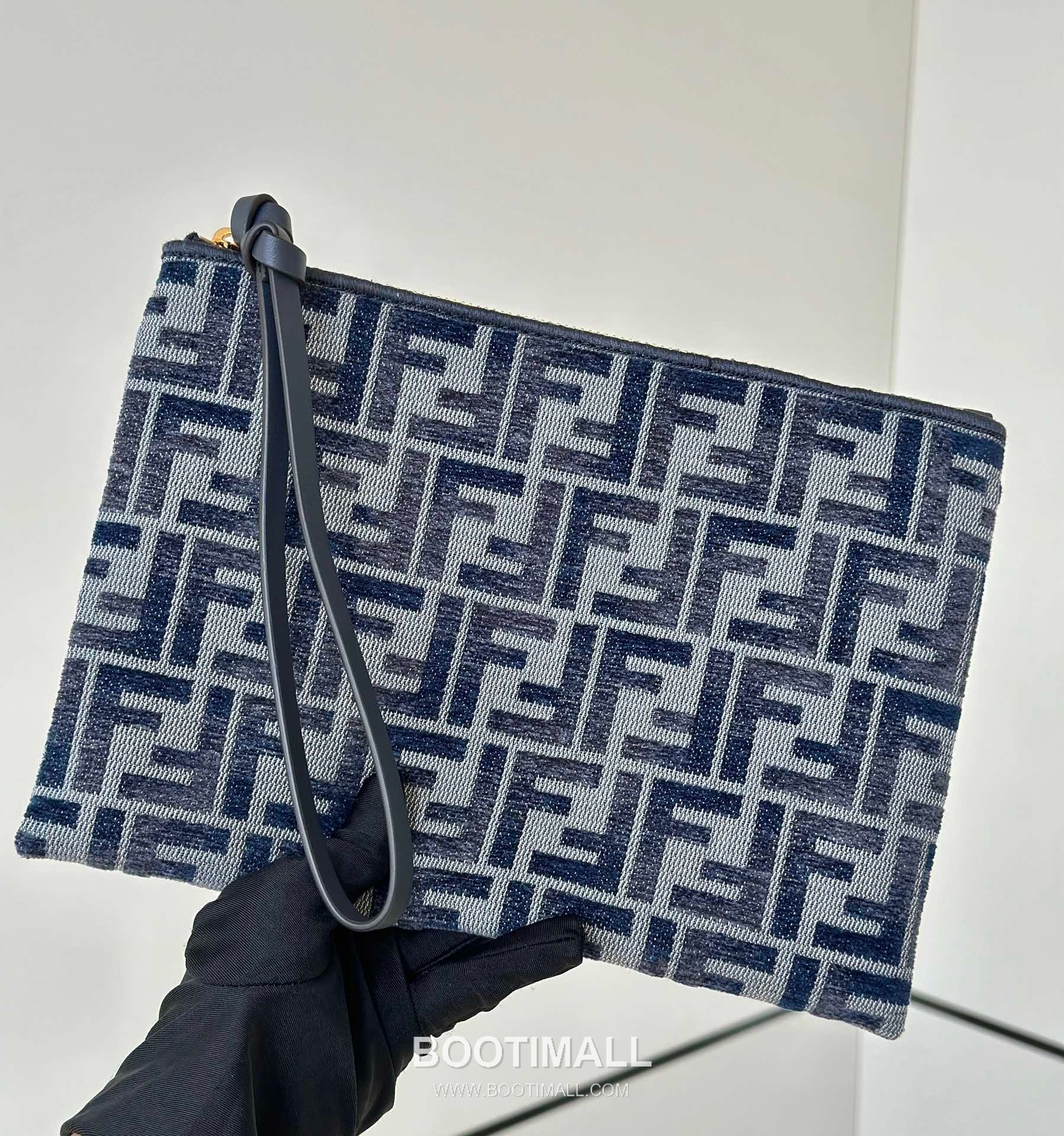 Fendi FF Gradient Calfskin Zip Clutch Bag 펜디 FF 그라데이션 송아지가죽 집 클러치백 25cm 4