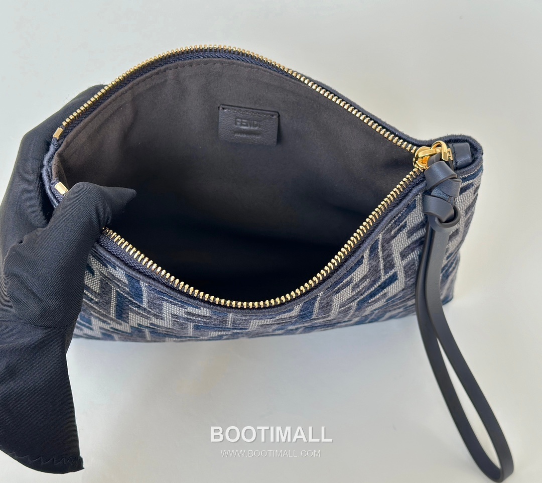 Fendi FF Gradient Calfskin Zip Clutch Bag 펜디 FF 그라데이션 송아지가죽 집 클러치백 25cm 17