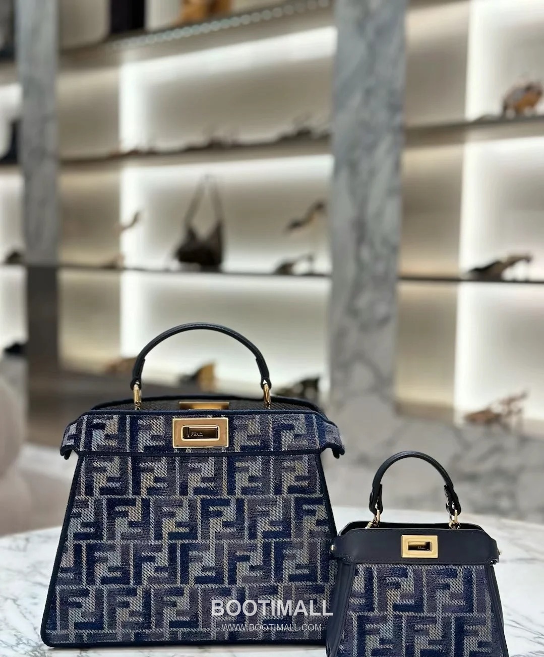 Fendi Peekaboo FF Gradient Calfskin Top Handle Bag 펜디 피카부 FF 그라데이션 송아지가죽 탑핸들백 27cm 14