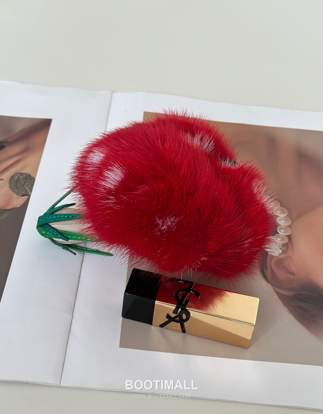 Fendi Mushroom Fur Charm Mink Brown Bag 펜디 머쉬룸 퍼 참 밍크 브라운 백 12cm 13