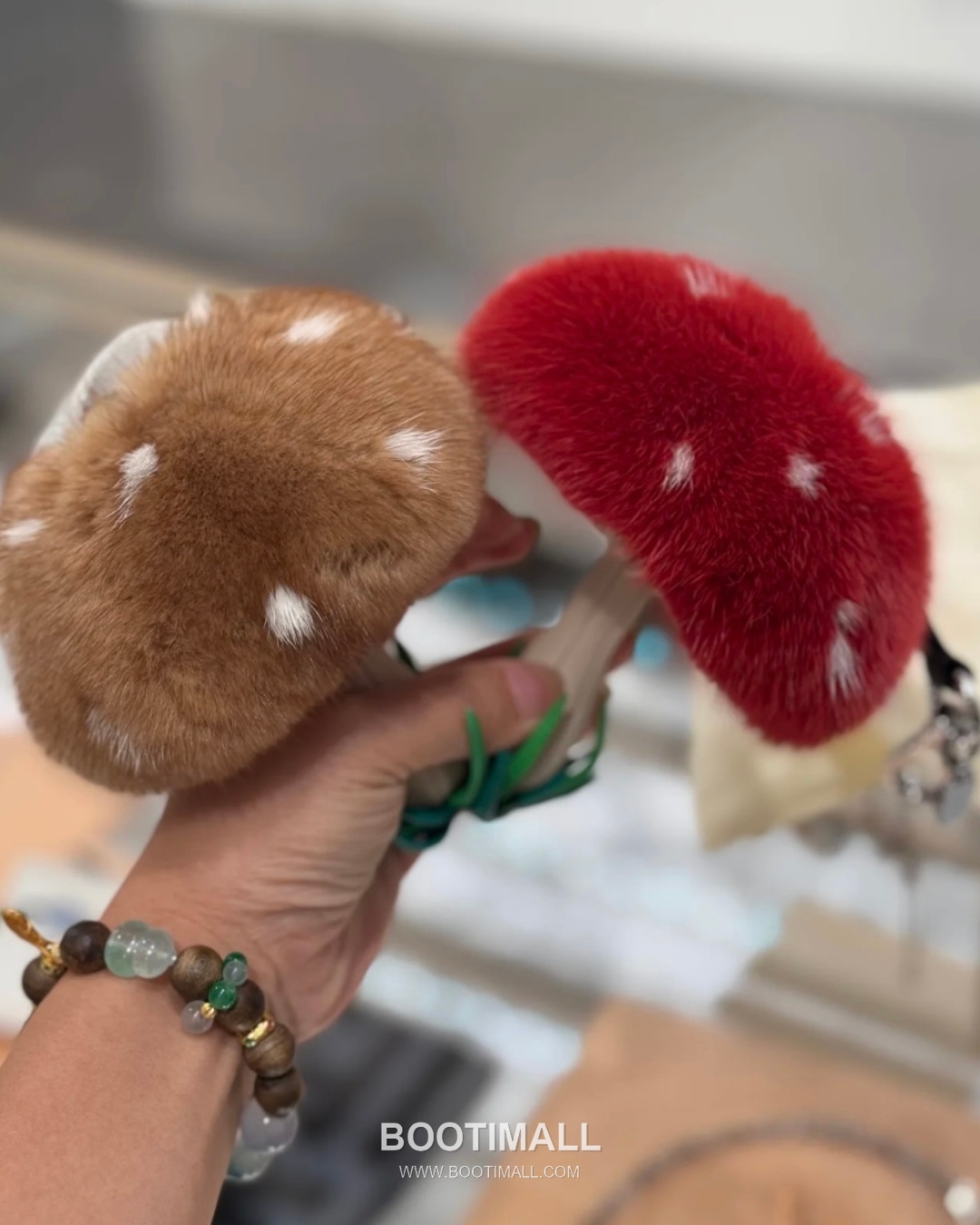 Fendi Mushroom Fur Charm Mink Brown Bag 펜디 머쉬룸 퍼 참 밍크 브라운 백 12cm 6