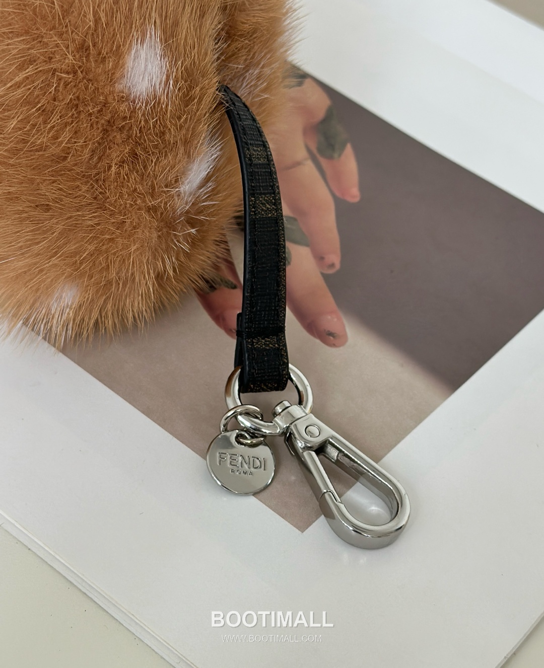 Fendi Mushroom Fur Charm Mink Brown Bag 펜디 머쉬룸 퍼 참 밍크 브라운 백 12cm 13