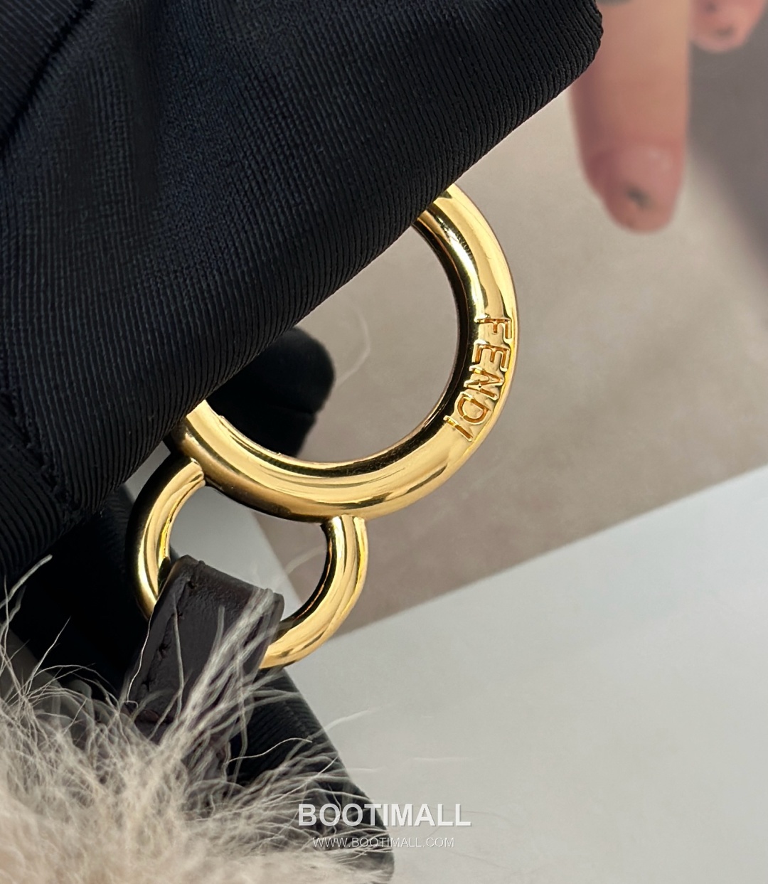 Fendi Silvia Doll Charm Mink Fur Black Bag 펜디 실비아 인형 참 밍크 퍼 블랙 백 18cm 14