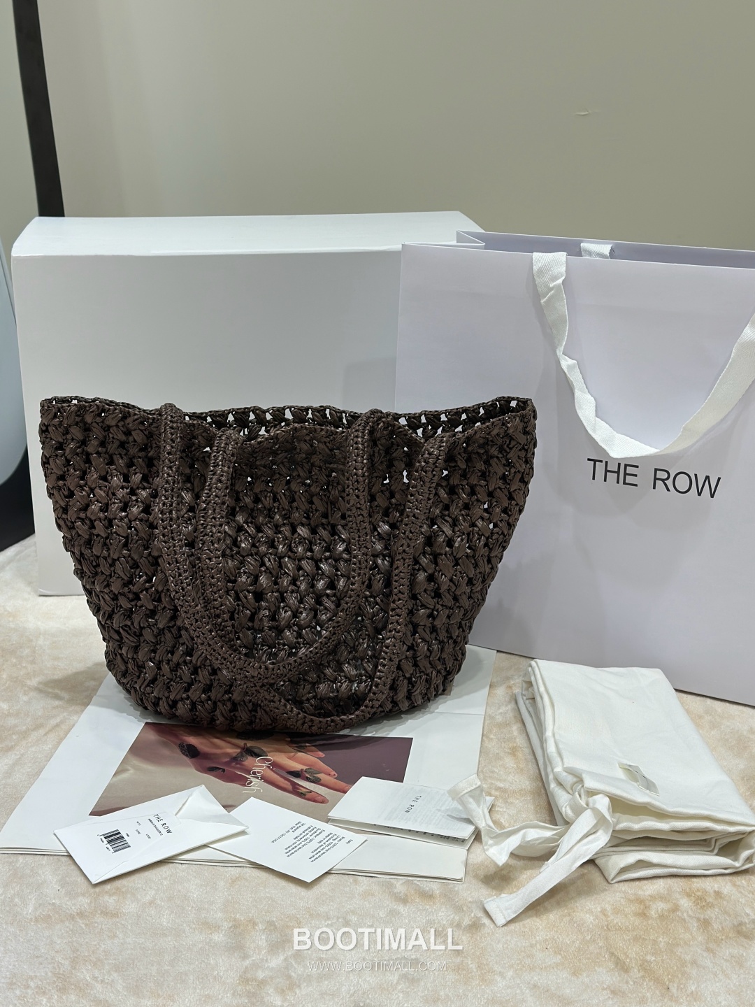 The Row Estelle Raffia Basket Natural Beige Tote Bag 마고 에스텔 라피아 바스켓 천연 베이지 토트백 27.5cm 11