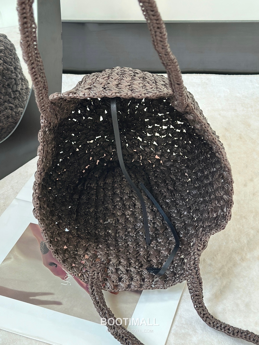 The Row Estelle Raffia Basket Natural Beige Tote Bag 마고 에스텔 라피아 바스켓 천연 베이지 토트백 27.5cm 19