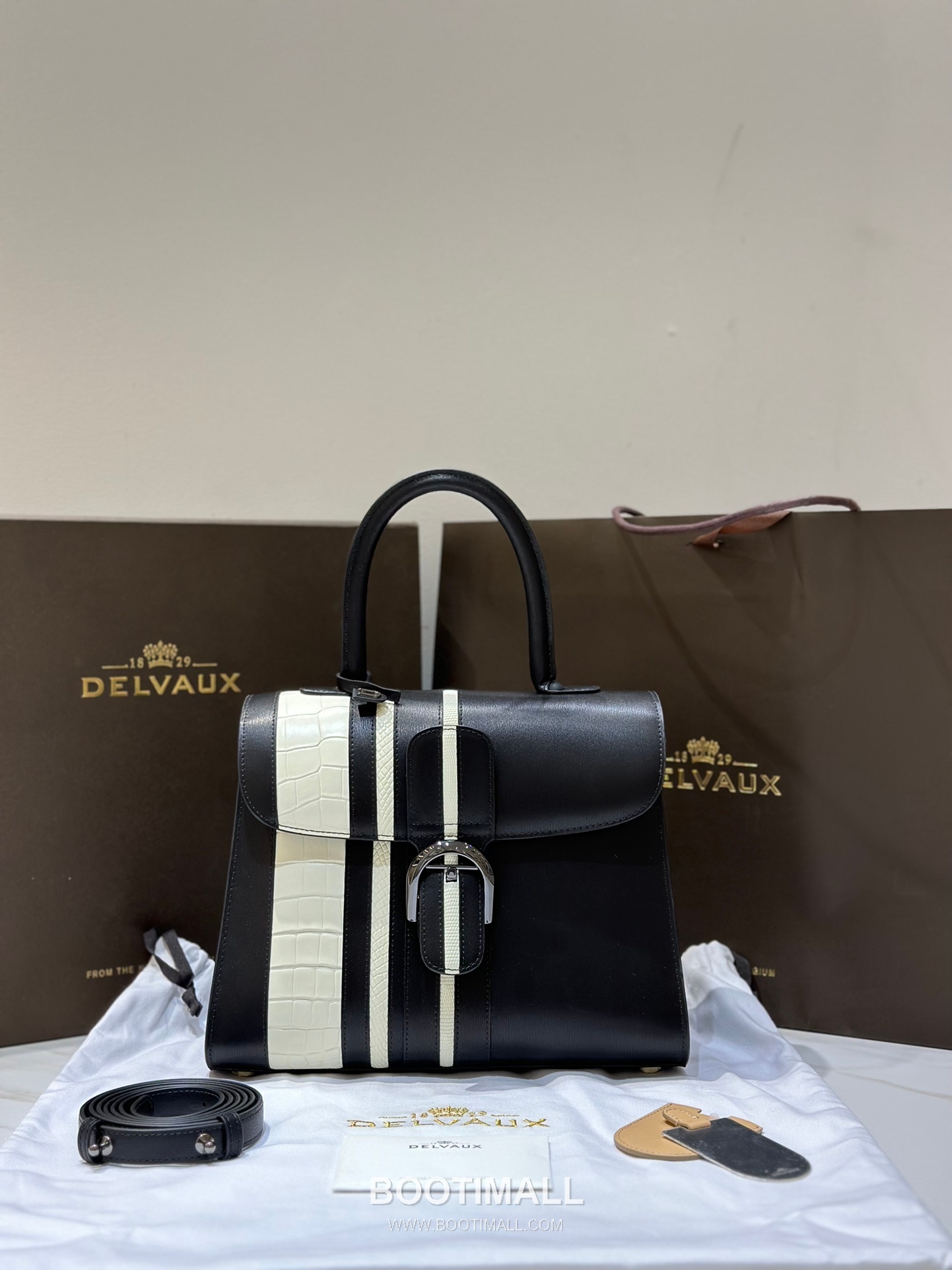 Delvaux Brillant BL Box Calf & Exotic Leather 델보 브리앙 BL 토트 숄더백 28cm 1