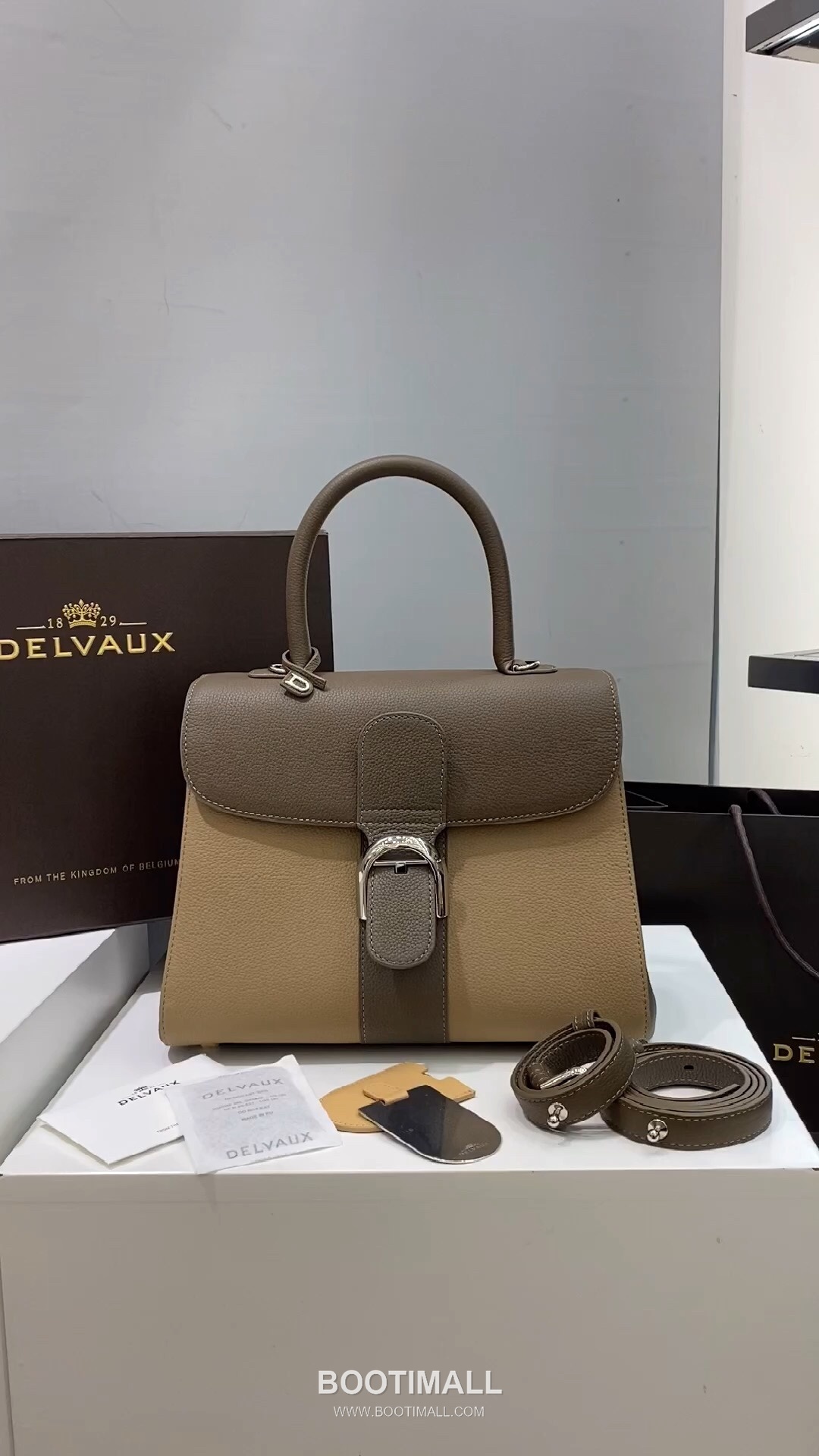 Delvaux Brillant Togo Leather 델보 브리앙 토고 레더 토트 숄더백 28cm 10
