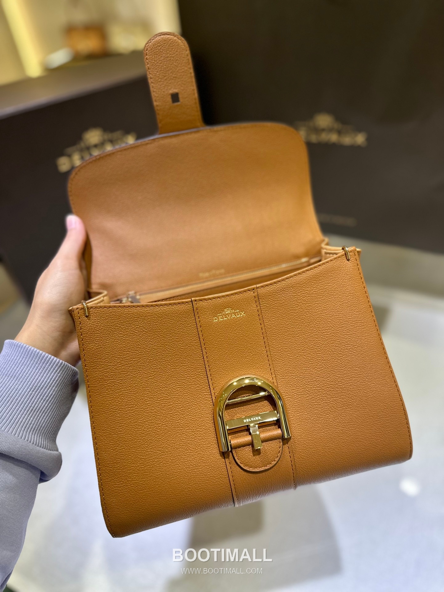 Delvaux Brillant PM Rodéo Calf Leather 델보 브리앙 PM 로데오 카프 토트 숄더백 24cm 6