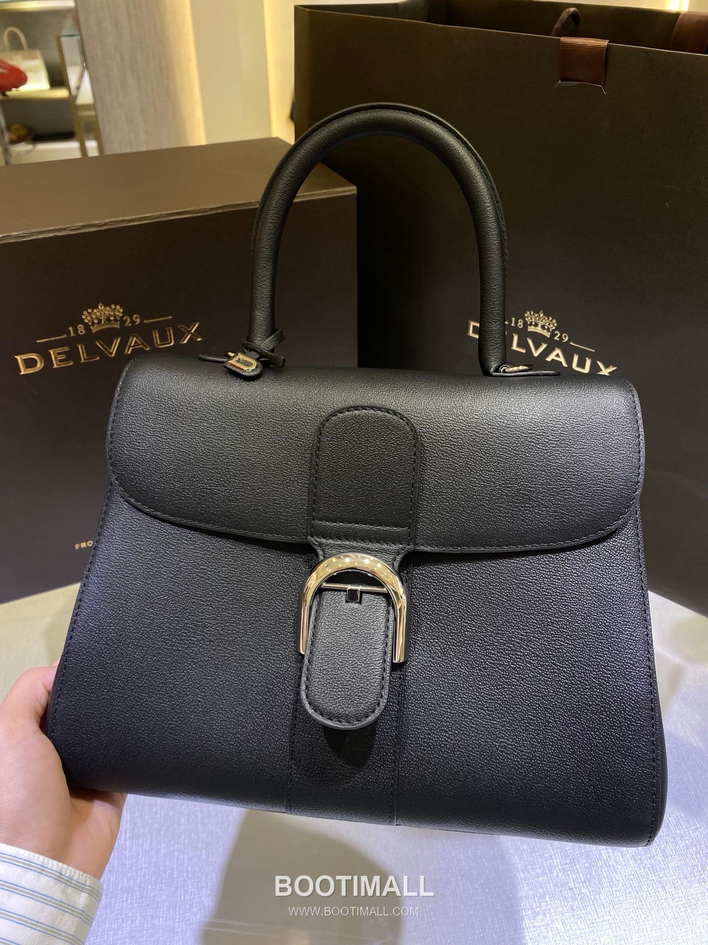 Delvaux Brillant Togo Leather 델보 브리앙 토고 레더 토트 숄더백 28cm 2