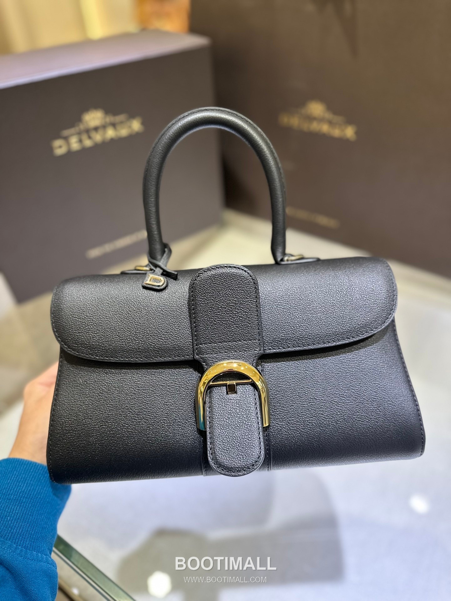 Delvaux Brillant Togo Leather 델보 브리앙 토고 레더 토트 숄더백 28cm 2