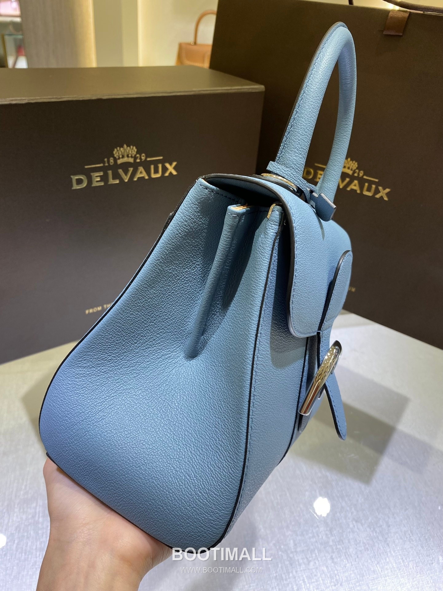 Delvaux Brillant PM Rodéo Calf Leather 델보 브리앙 PM 로데오 카프 토트 숄더백 24cm 4