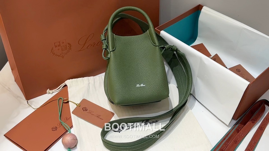 Loro Piana Mini Bucket Dark Green Bag 로로피아나 미니 버킷 다크그린 7
