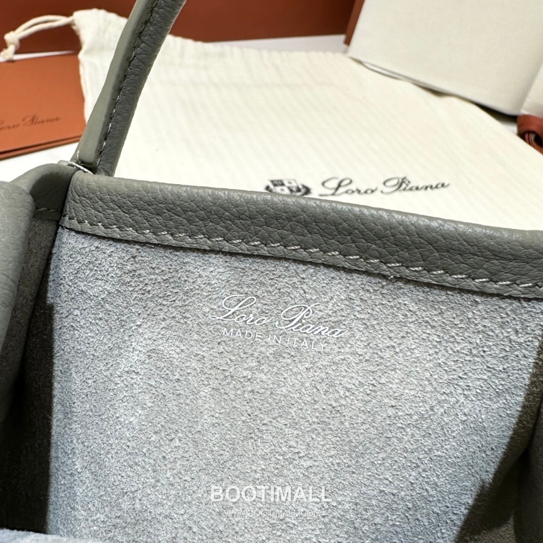 Loro Piana Bucket Calfskin Milk Tea Beige Bag 로로피아나 버킷 카프스킨 밀크티베이지 16cm 11