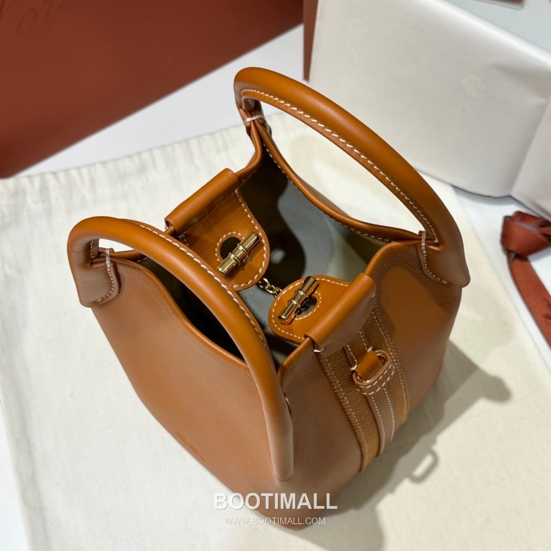 Loro Piana Classic Bucket Calfskin Warm Brown Bag 로로피아나 클래식 버킷 카프스킨 웜브라운 16cm 8