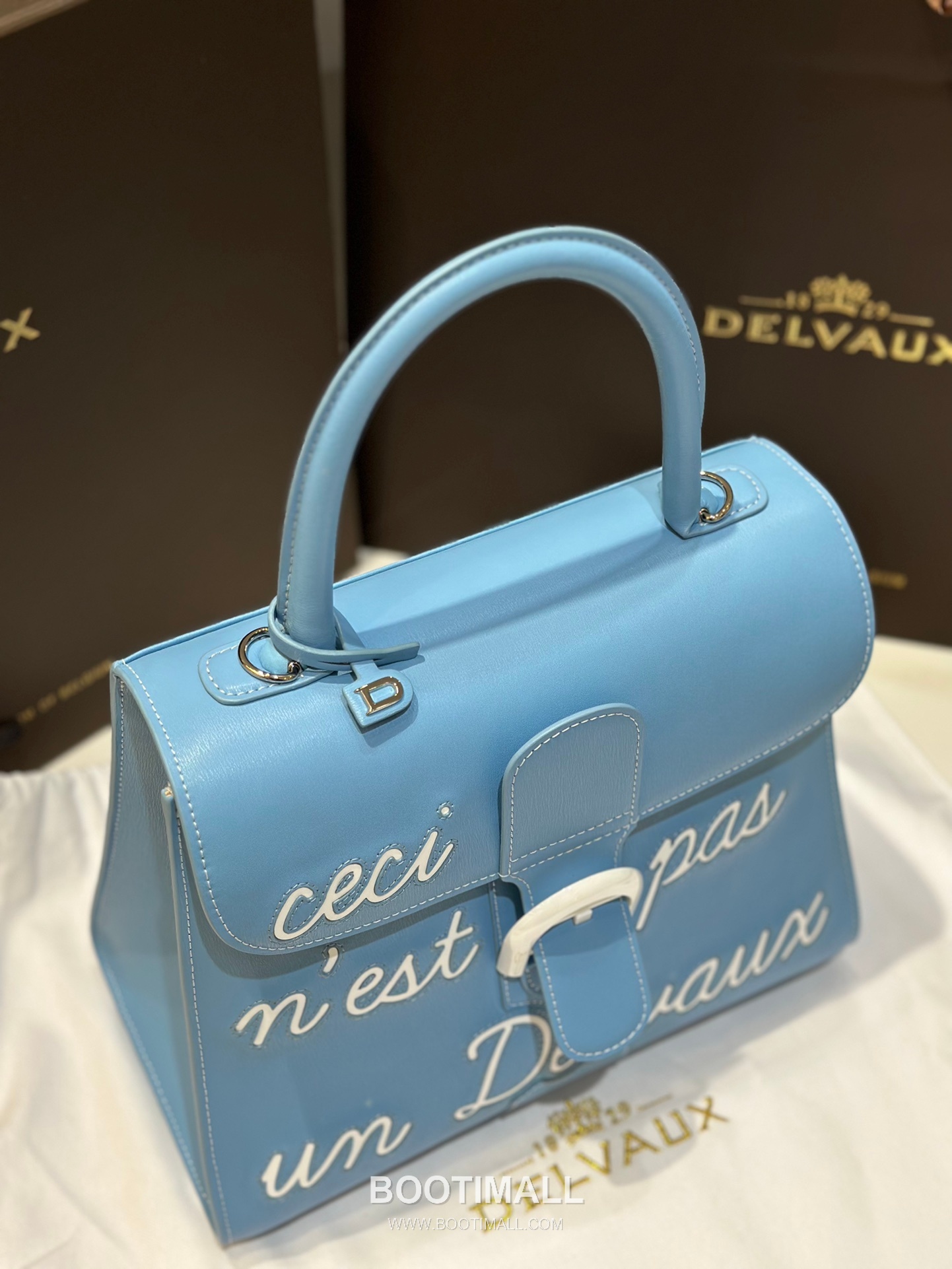 Delvaux Brillant Box Calf Bag 델보 브리앙 박스 카프 탑핸들백 28cm 14