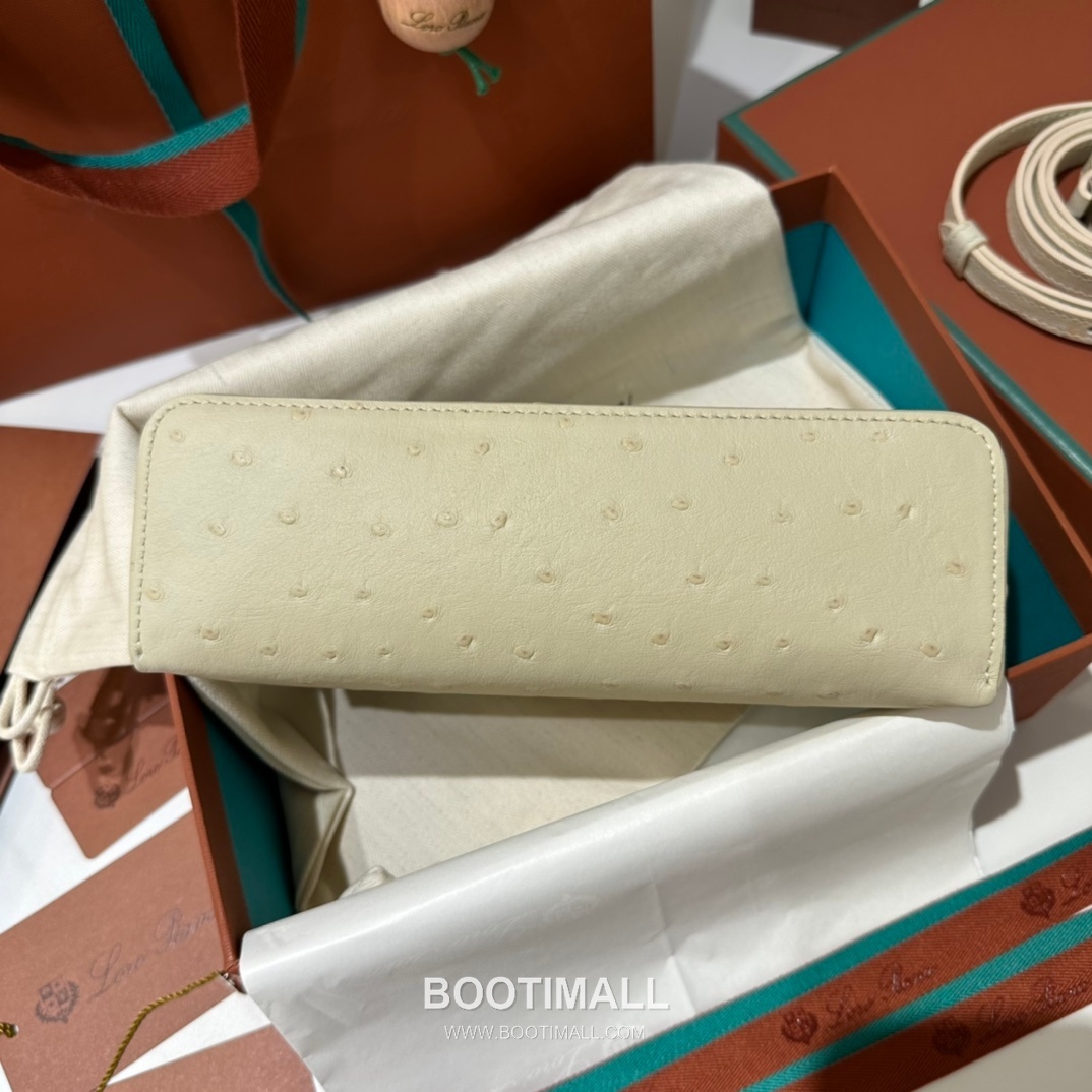 Loro Piana Extra Pocket L19 Ostrich Embossed Calfskin Bag 로로피아나 엑스트라 포켓 L19 오스트리치 엠보스 카프스킨 탑핸들 크로스백 19cm 8