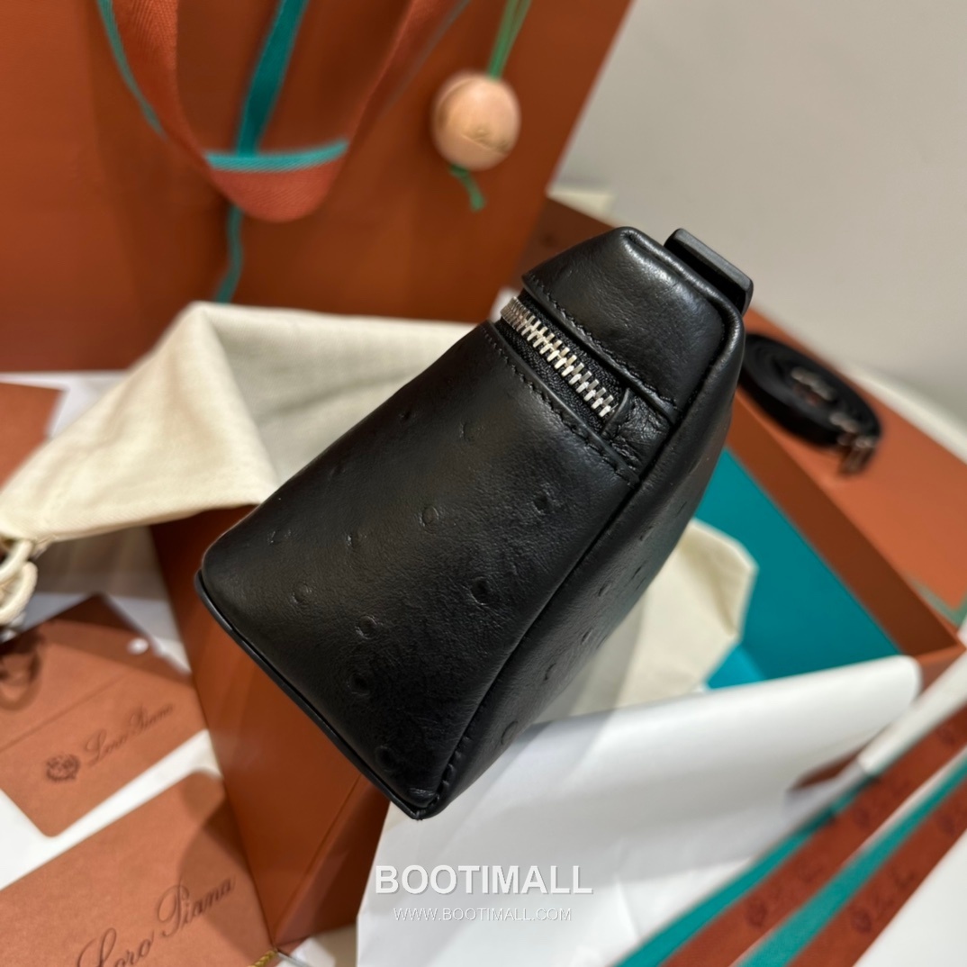 Loro Piana Extra Pocket L19 Ostrich Embossed Calfskin Bag 로로피아나 엑스트라 포켓 L19 오스트리치 엠보스 카프스킨 탑핸들 크로스백 19cm 5