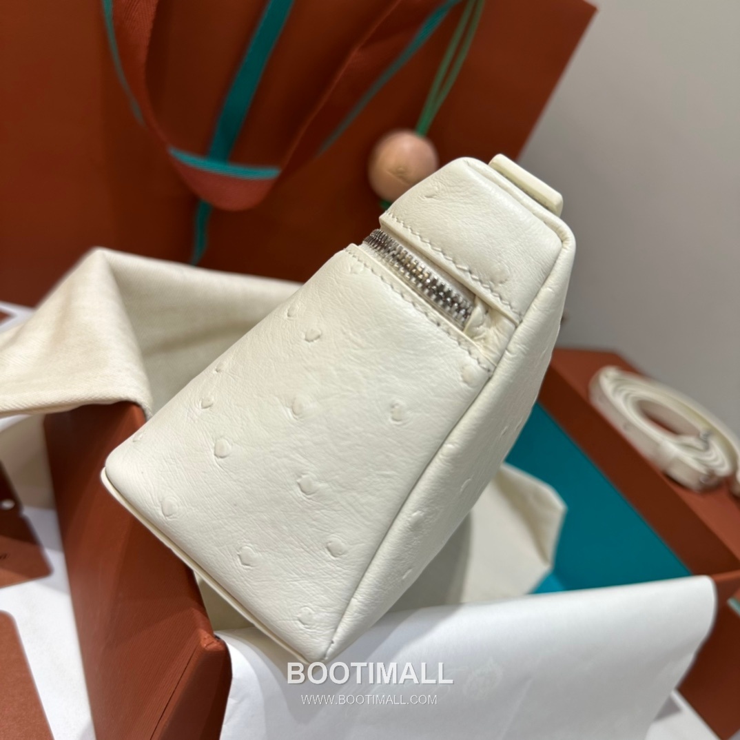 Loro Piana Extra Pocket L19 Ostrich Embossed Calfskin Bag 로로피아나 엑스트라 포켓 L19 오스트리치 엠보스 카프스킨 탑핸들 크로스백 19cm 5