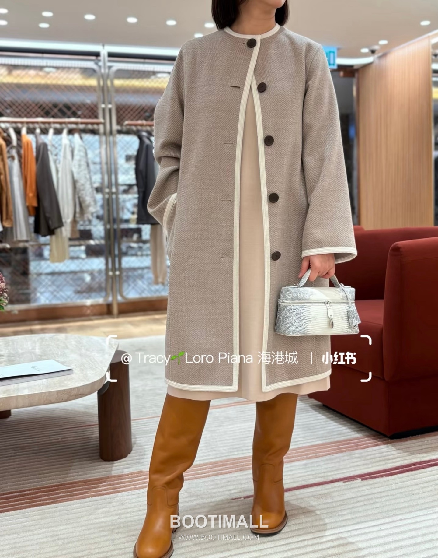 Loro Piana Extra Bag 23 Ostrich Embossed Calfskin Bag 로로피아나 엑스트라 백 23 오스트리치 엠보스 카프스킨 더블지퍼 숄더 크로스백 23cm 14