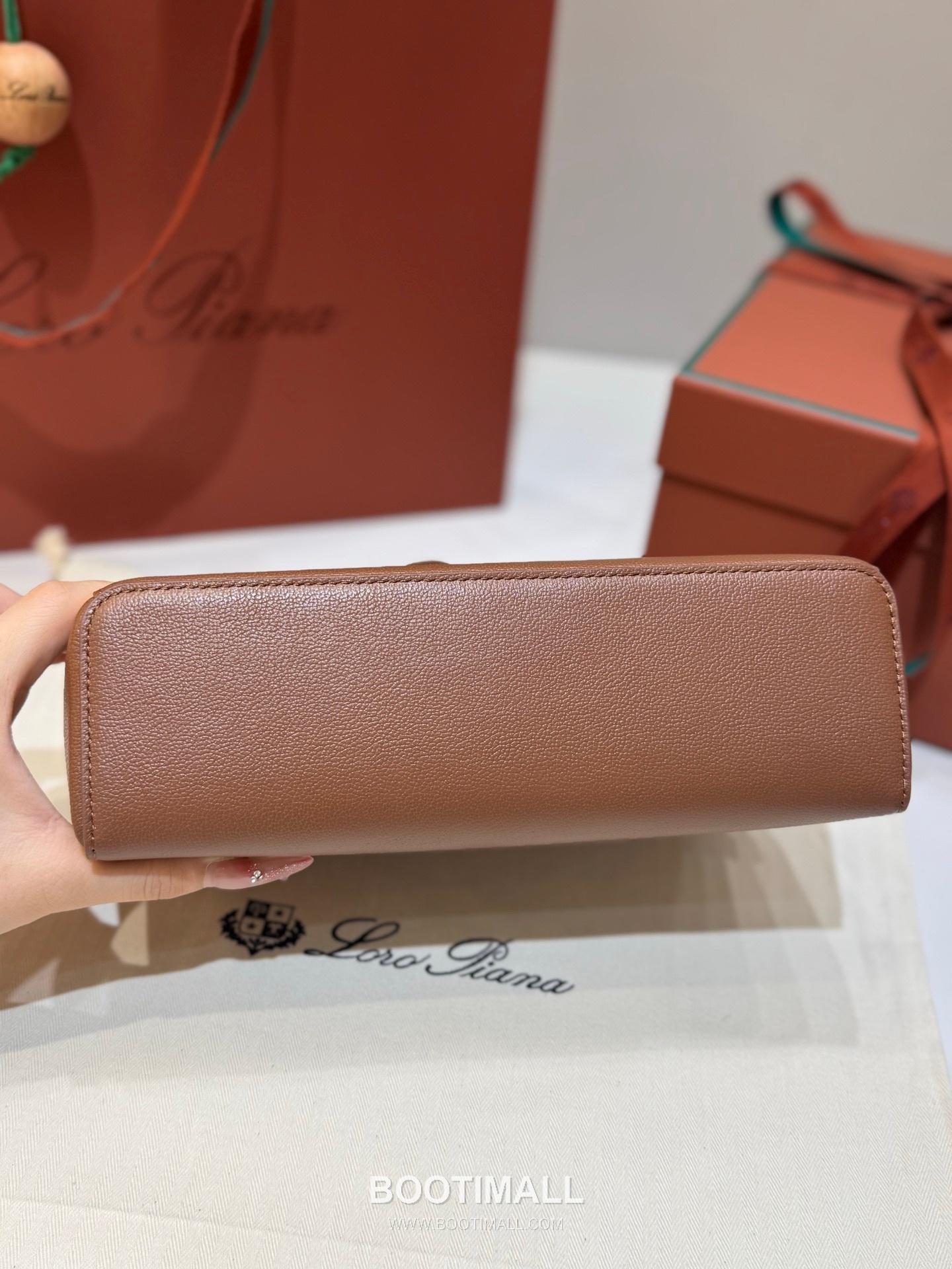 Loro Piana Extra Bag 23 Saddle Leather Bag 로로피아나 엑스트라 백 23 새들 레더 더블지퍼 숄더 크로스백 23cm 6