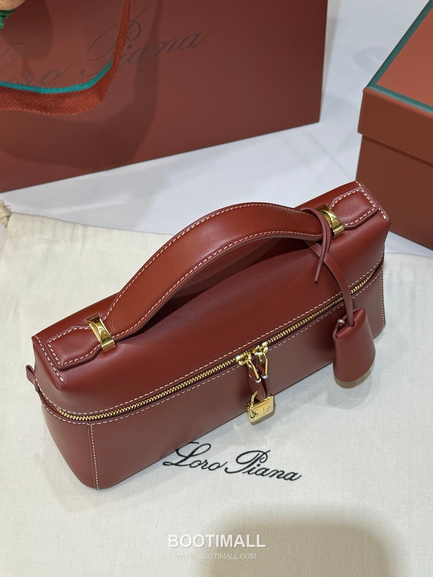 Loro Piana Extra Bag 23 Saddle Leather Bag 로로피아나 엑스트라 백 23 새들 레더 더블지퍼 숄더 크로스백 23cm 3